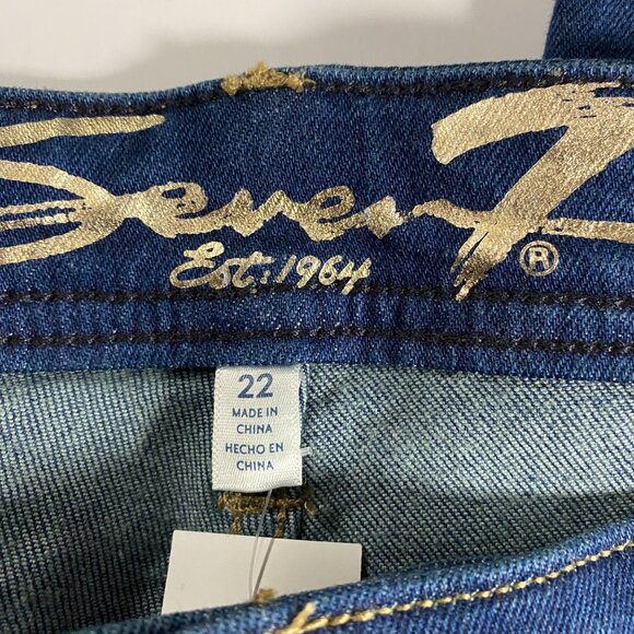 Seven7 Limited Edition Straight Leg Jeans Embellished Pockets SZ 22 - Picture 7 of 16